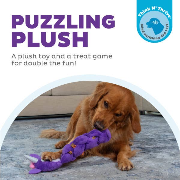 Nina Ottosson Twistiez Unicorn Interactive Plush Dog Toy
