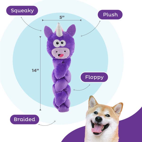 Nina Ottosson Twistiez Unicorn Interactive Plush Dog Toy