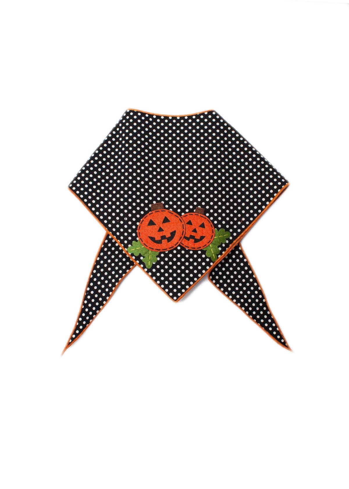 Pumpkins Polkadot Dog Bandana Halloween: Large Dog
