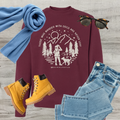 “Those Who Wander With Dogs Is Never Lost”-- Sweatshirt -  Maroon