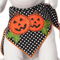 Pumpkins Polkadot Dog Bandana Halloween: Large Dog