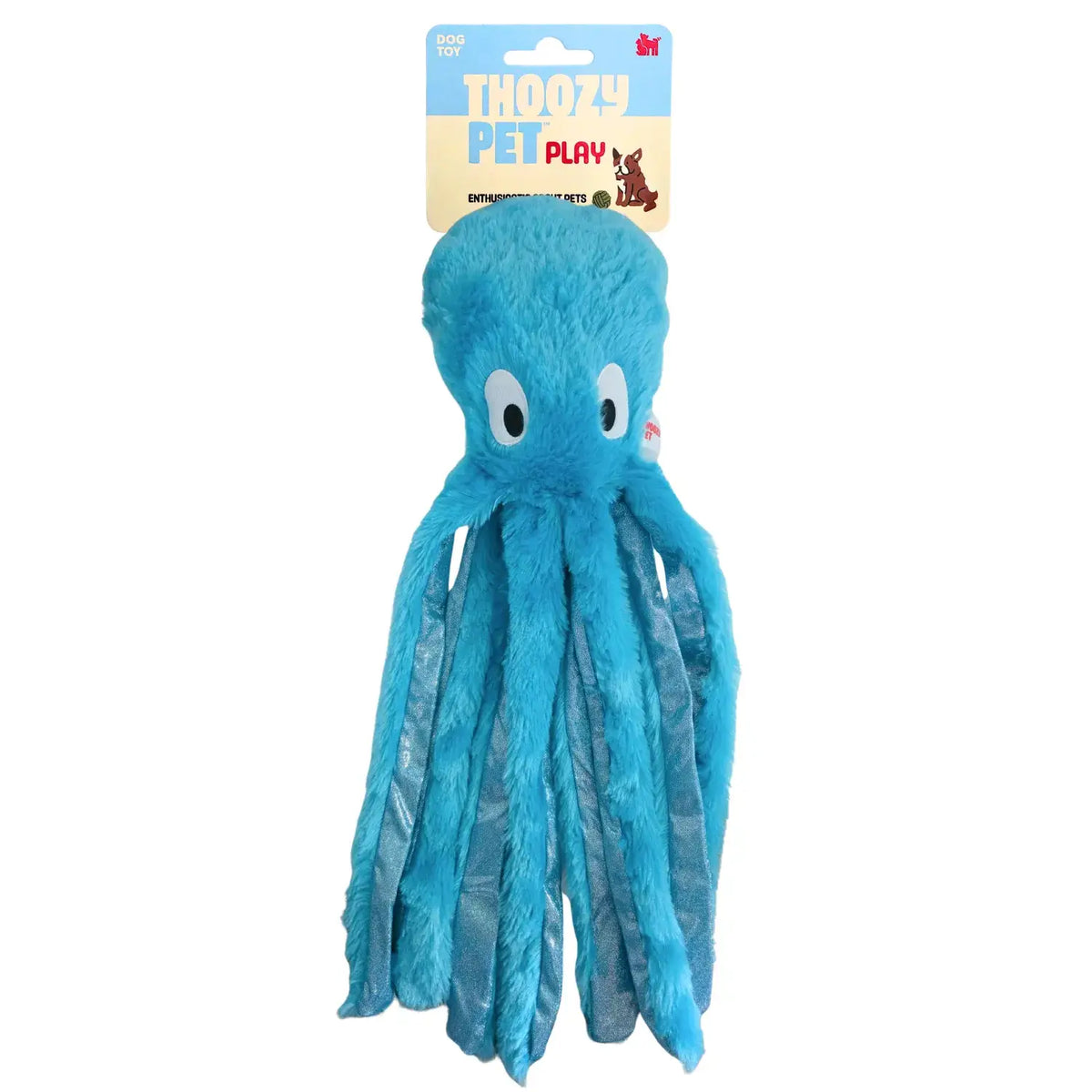 ThoozyPet Blue Sea Life Octopus Toy: Large Dog