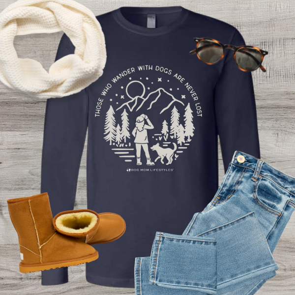 Those Who Wander with Dogs Are Never Lost – Limited Edition Long Sleeve Tee