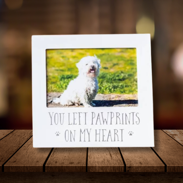 You Left Paw Prints on my Heart Frame