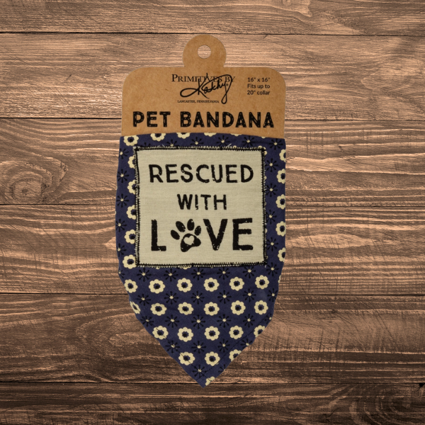 Rescued with Love Dog Bandana