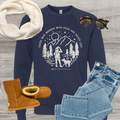 “Those Who Wander With Dogs Is Never Lost”-- Sweatshirt - Navy