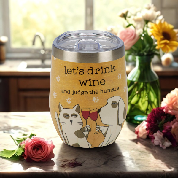 Let's Drink Wine Tumbler